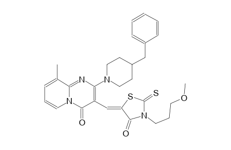 2-(4-benzyl-1-piperidinyl)-3-{(Z)-[3-(3-methoxypropyl)-4-oxo-2-thioxo-1,3-thiazolidin-5-ylidene]methyl}-9-methyl-4H-pyrido[1,2-a]pyrimidin-4-one