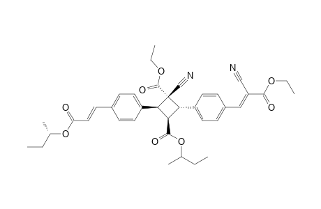 1,3-Cyclobutanedicarboxylic acid, 1-cyano-2-[4-(2-cyano-3-ethoxy-3-oxo-1-propenyl)phenyl]-4-[4-[3-(1-methylpropoxy)-3-oxo-1-propenyl]phenyl]-, 1-ethyl 3-(1-methylpropyl) ester, [1S-[1.alpha.,2.alpha.(E),3.beta.(R*),4.beta.[E(R*)]]]-