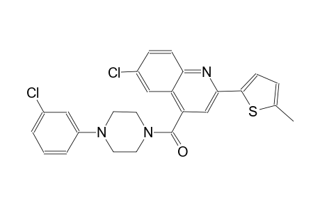 6-chloro-4-{[4-(3-chlorophenyl)-1-piperazinyl]carbonyl}-2-(5-methyl-2-thienyl)quinoline