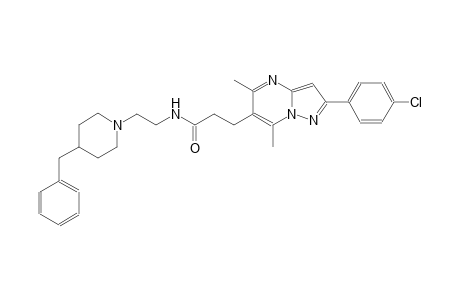 pyrazolo[1,5-a]pyrimidine-6-propanamide, 2-(4-chlorophenyl)-5,7-dimethyl-N-[2-[4-(phenylmethyl)-1-piperidinyl]ethyl]-