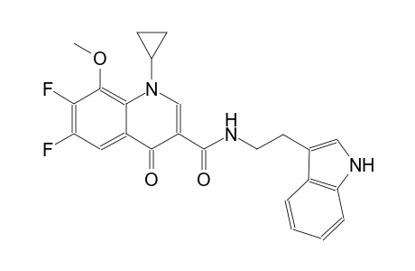 3-quinolinecarboxamide, 1-cyclopropyl-6,7-difluoro-1,4-dihydro-N-[2-(1H-indol-3-yl)ethyl]-8-methoxy-4-oxo-