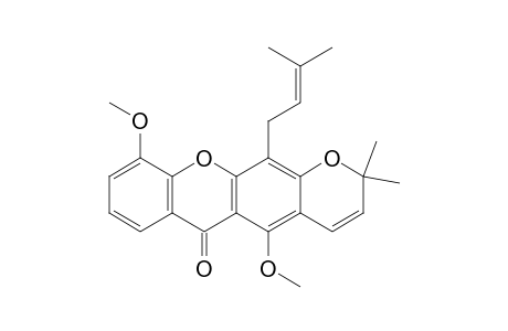 2H,6H-Pyrano[3,2-b]xanthen-6-one, 5,10-dimethoxy-2,2-dimethyl-12-(3-methyl-2-butenyl)-
