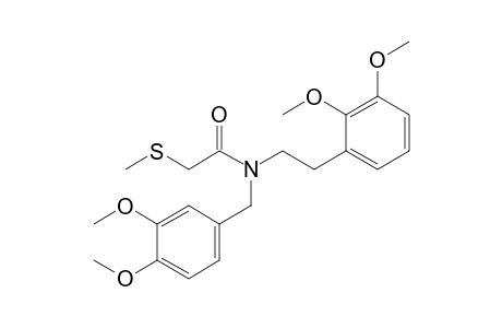N-(3,4-Dimethoxybenzyl)-N-(2,3-dimethoxyphenethyl)-.alpha.-(methylthio)acetamide
