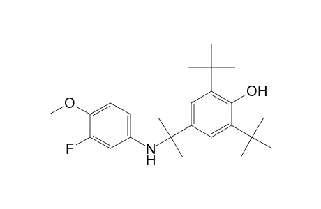 Phenol, 2,6-bis(1,1-dimethylethyl)-4-[1-[(3-fluoro-4-methoxyphenyl)amino]-1-methylethyl]-