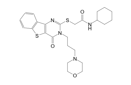 N-cyclohexyl-2-({3-[3-(4-morpholinyl)propyl]-4-oxo-3,4-dihydro[1]benzothieno[3,2-d]pyrimidin-2-yl}sulfanyl)acetamide