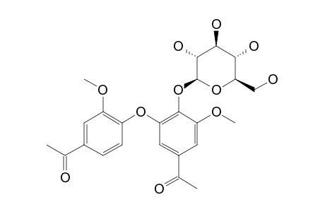 5,4'-DIACETYL-3,2'-DIMETHOXY-2-BETA-D-GLUCOPYRANOSYLOXYBIPHENYL-ETHER