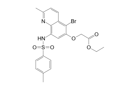 Ethyl [5-bromo-2-methyl-8-(p-tolylsulfonylamino)-6-quinolyloxy]acetate