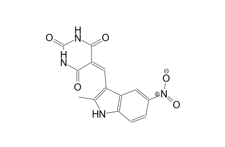 5-[(2-methyl-5-nitro-1H-indol-3-yl)methylene]-2,4,6(1H,3H,5H)-pyrimidinetrione