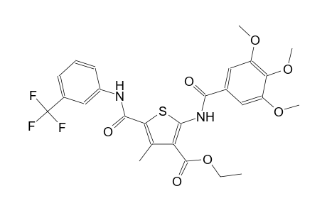 3-thiophenecarboxylic acid, 4-methyl-5-[[[3-(trifluoromethyl)phenyl]amino]carbonyl]-2-[(3,4,5-trimethoxybenzoyl)amino]-, ethyl ester