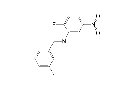 2-Fluoro-N-[(E)-(3-methylphenyl)methylidene]-5-nitroaniline