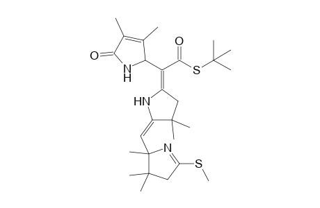 (3,4-Dimethyl-5-oxo-2,5-dihydro-1H-pyrrol-2-yl)-[4,4-dimethyl-5-(2,3,3-trimethyl-5-methylthio-3,4-dihydro-2H-pyrrol-2-ylmethylene)pyrrolidin-2-ylene]-thioacetic acid, S-(tert.-butyl) ester