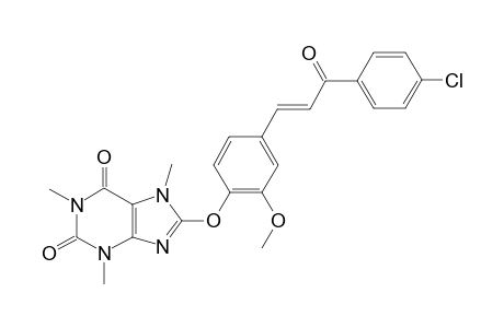 (E)-1-(4-Chlorophenyl)-3-((4-(2,6-dioxo-1,3,7-trimethyl-2,3,6,7-tetrahydro-1h-purine-8-yl)oxy)-3-methoxyphenyl)-prop-2-en-1-one