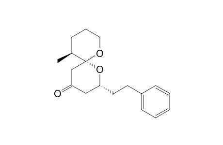 (2R,6R,11S)-11-Methyl-2-(2-(phenyl)ethyl)-1,7-dioxaspiro[5.5]undecan-4-one