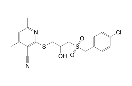 3-pyridinecarbonitrile, 2-[[3-[[(4-chlorophenyl)methyl]sulfonyl]-2-hydroxypropyl]thio]-4,6-dimethyl-