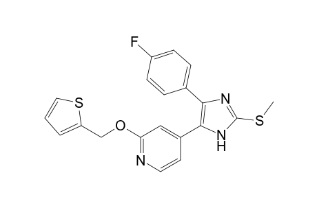 4-[4-(4-Fluorophenyl)-2-(methylsulfanyl)-1H-imidazol-5-yl]-2-(2-thienylmethoxy)pyridine