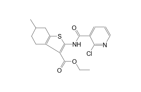 ethyl 2-{[(2-chloro-3-pyridinyl)carbonyl]amino}-6-methyl-4,5,6,7-tetrahydro-1-benzothiophene-3-carboxylate