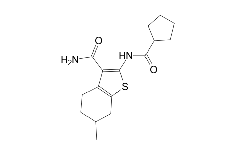 2-[(cyclopentylcarbonyl)amino]-6-methyl-4,5,6,7-tetrahydro-1-benzothiophene-3-carboxamide