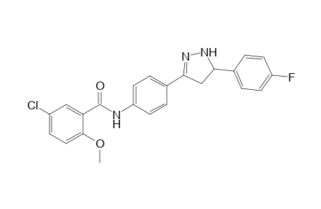 N(1)-{4-[5'-(p-Fluorophenyl)-4',5'-dihydro-1H-pyrazol-3'-yl]phenyl}-5-chloro-2-methoxybenzamide