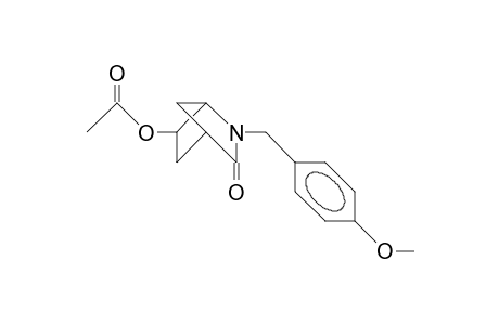 6-exo-Acetoxy-2-(4'-methoxy-benzyl)-2-aza-bicyclo(2.2.1)heptan-3-one