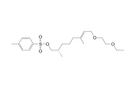 6-Octen-1-ol, 8-(1-ethoxyethoxy)-2,6-dimethyl-, 4-methylbenzenesulfonate