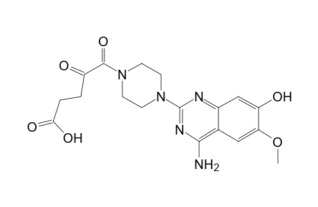 Prazosin-M (O-demethyl- ring cleavage HOOC-) MS2