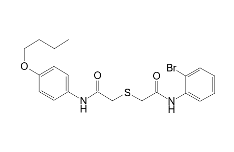 2-[2-[(2-bromophenyl)amino]-2-oxidanylidene-ethyl]sulfanyl-N-(4-butoxyphenyl)ethanamide
