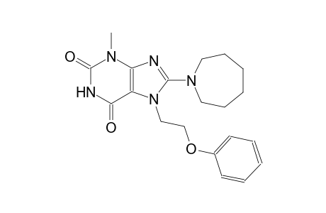 8-hexahydro-1H-azepin-1-yl-3-methyl-7-(2-phenoxyethyl)-3,7-dihydro-1H-purine-2,6-dione