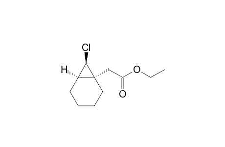 Bicyclo[4.1.0]heptane-1-acetic acid, 7-chloro-, ethyl ester, (1.alpha.,6.alpha.,7.beta.)-