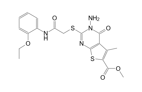thieno[2,3-d]pyrimidine-6-carboxylic acid, 3-amino-2-[[2-[(2-ethoxyphenyl)amino]-2-oxoethyl]thio]-3,4-dihydro-5-methyl-4-oxo-, methyl ester
