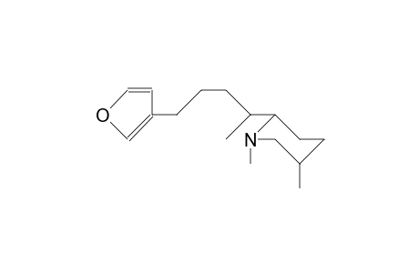 cis-5-(4-[3-Furanyl]-2-pentyl)-1,3-dimethyl-piperidine