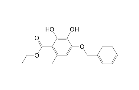 Benzoic acid, 2,3-dihydroxy-6-methyl-4-(phenylmethoxy)-, ethyl ester