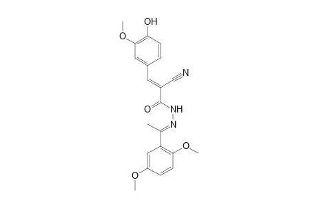2-Cyano-N'-[1-(2,5-dimethoxyphenyl)ethylidene]-3-(4-hydroxy-3-methoxyphenyl)acrylohydrazide