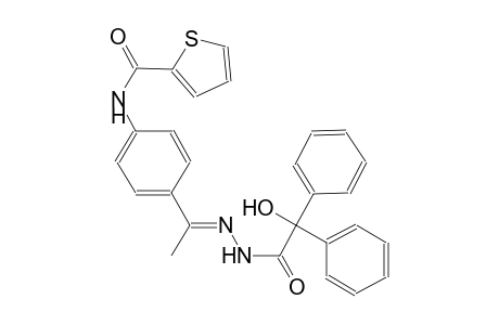 N-(4-{(1E)-N-[hydroxy(diphenyl)acetyl]ethanehydrazonoyl}phenyl)-2-thiophenecarboxamide
