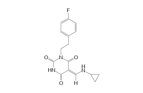 (5Z)-5-[(cyclopropylamino)methylene]-1-[2-(4-fluorophenyl)ethyl]-2,4,6(1H,3H,5H)-pyrimidinetrione