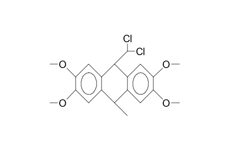 cis-9-Dichloromethyl-2,3,6,7-tetramethoxy-10-methyl-9,10-dihydro-anthracene