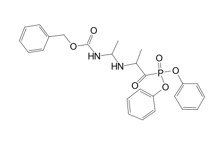 diphenyl N-(benzyloxycarbonyl)-L-alanyl-(2-decarboxy-DL-alanin-2-yl)phosphonate