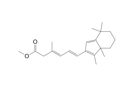 3,5-Hexadienoic acid, 3-methyl-6-(5,6,7,7a-tetrahydro-1,4,4,7a-tetramethyl-4H-inden-2-yl)-, methyl ester, (E,E)-