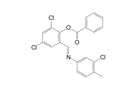 2-[N-(3-chloro-p-tolyl)formimidoyl]-4,6-dichlorophenol, benzoate