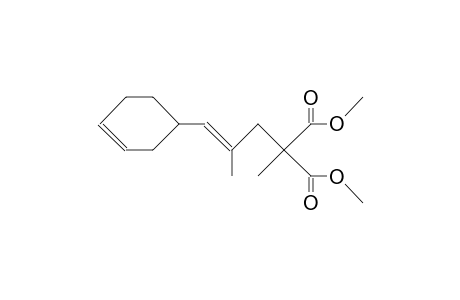 (E,Z)-5-(Cyclohex-3-en-1-yl)-2,4-dimethyl-2-carbomethoxy-4-pentenoic acid, methyl ester