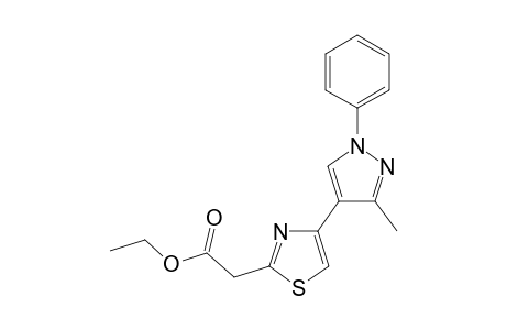 Ethyl 2-[4'-(1'-phenyl-3'-methylpyrazolyl)-4'-thiazolyl]acetate