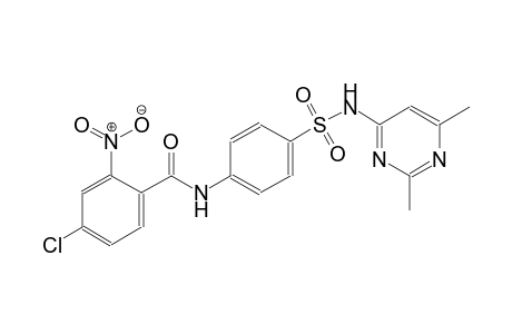 4-chloro-N-(4-{[(2,6-dimethyl-4-pyrimidinyl)amino]sulfonyl}phenyl)-2-nitrobenzamide