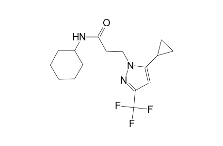 N-cyclohexyl-3-[5-cyclopropyl-3-(trifluoromethyl)-1H-pyrazol-1-yl]propanamide