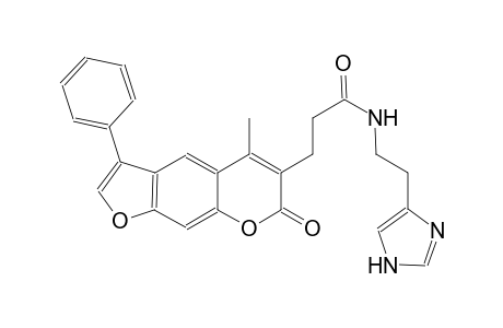 7H-furo[3,2-g][1]benzopyran-6-propanamide, N-[2-(1H-imidazol-4-yl)ethyl]-5-methyl-7-oxo-3-phenyl-