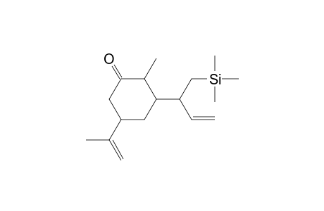 3-Isopropenyl-6-methyl-5-(1-trimethylsilylmethyl-2-propenyl)cyclohexanone
