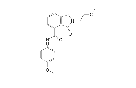 N-(4-ethoxyphenyl)-2-(2-methoxyethyl)-3-oxo-4-isoindolinecarboxamide