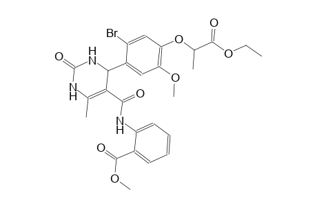 methyl 2-[({4-[2-bromo-4-(2-ethoxy-1-methyl-2-oxoethoxy)-5-methoxyphenyl]-6-methyl-2-oxo-1,2,3,4-tetrahydro-5-pyrimidinyl}carbonyl)amino]benzoate