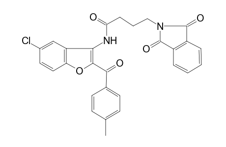 4-[1,3-bis(oxidanylidene)isoindol-2-yl]-N-[5-chloranyl-2-(4-methylphenyl)carbonyl-1-benzofuran-3-yl]butanamide