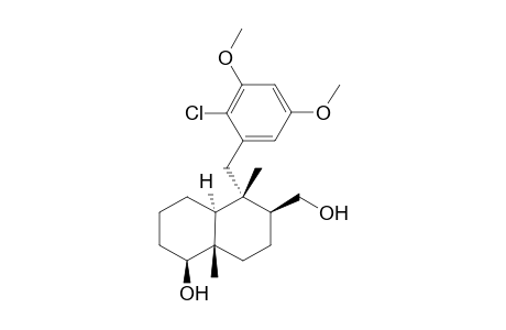 (-)-trans-Octahydro-5.alpha.-[(2-chloro-3,5-dimethoxyphenyl)methyl]-5.beta.,8a.beta.-dimethyl-6.beta.-(hydroxymethyl)-1-naphthalenol