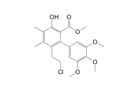 6-(2-Chloro-ethyl)-3-hydroxy-3',4',5'-trimethoxy-4,5-dimethyl-biphenyl-2-carboxylic acid methyl ester