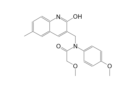 N-[(2-hydroxy-6-methyl-3-quinolinyl)methyl]-2-methoxy-N-(4-methoxyphenyl)acetamide